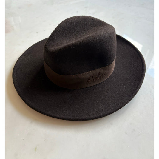 Polo Ralph Lauren men’s wool fedora hat brown embroidered logo