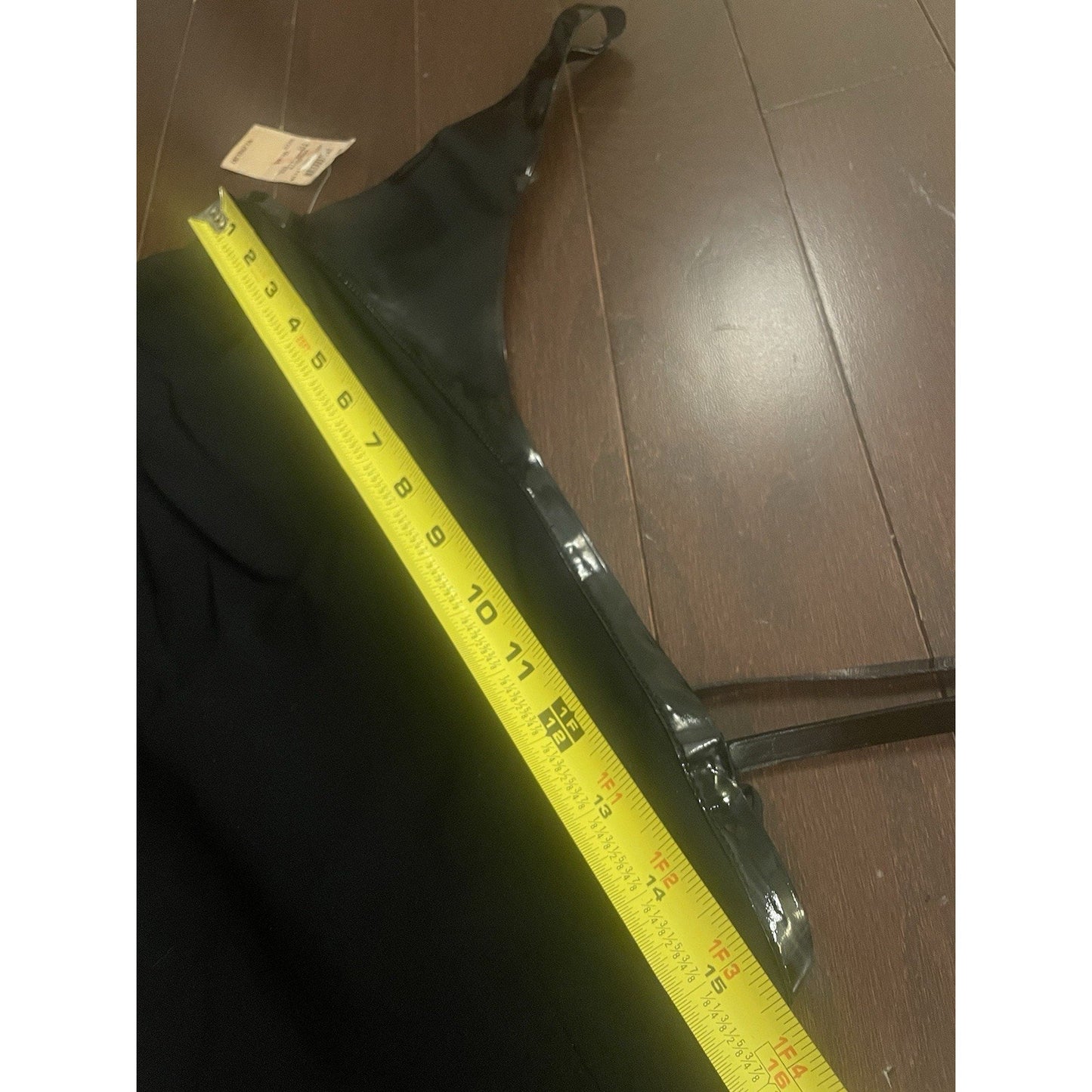 Gucci Tom Ford 1997 Runway Black Gown Leather Harness Maxi Dress 44 Vintage NWT