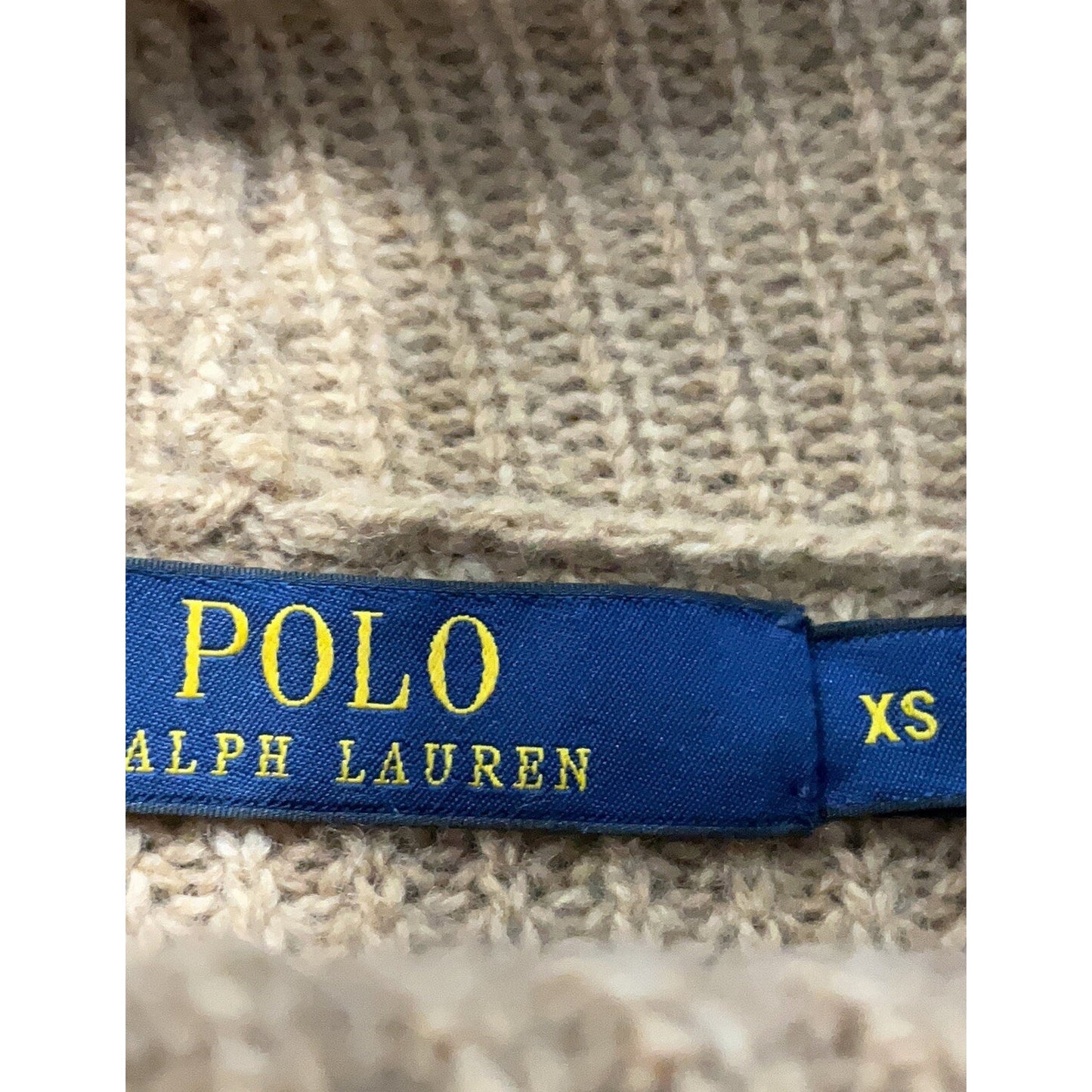 Polo Ralph Lauren Wool Cashmere Sweater Dress Mini Knit Brown Turtleneck Jumper