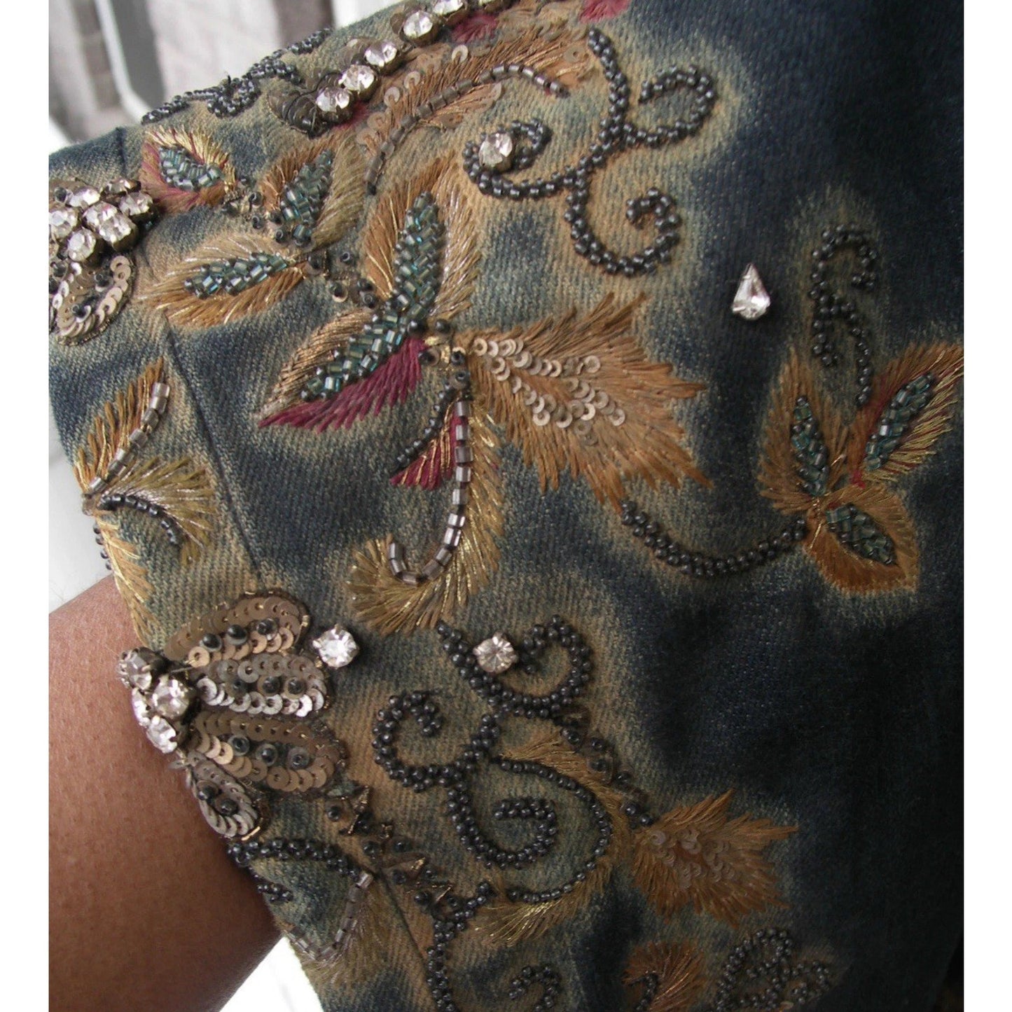 Ralph Lauren Black Label Embellished Jeans Embroidered Bead Jewel Denim 30 $1690