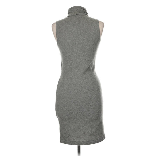 Ralph Lauren Black Label Cashmere Sweater Dress M Turtleneck Mini Short Gray