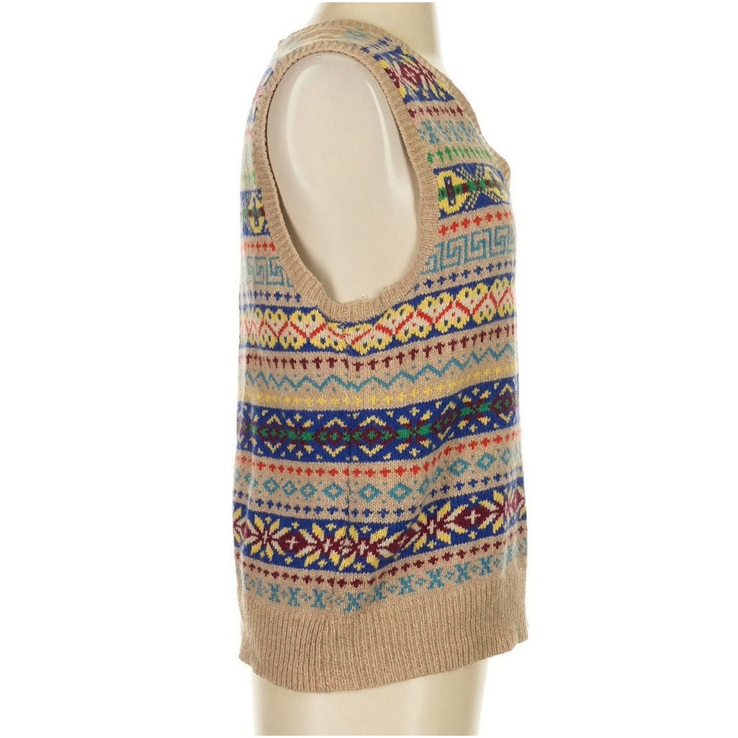 Polo Ralph Lauren Men’s Vintage Fair Isle Sweater Vest S Cotton Cashmere 90s VTG
