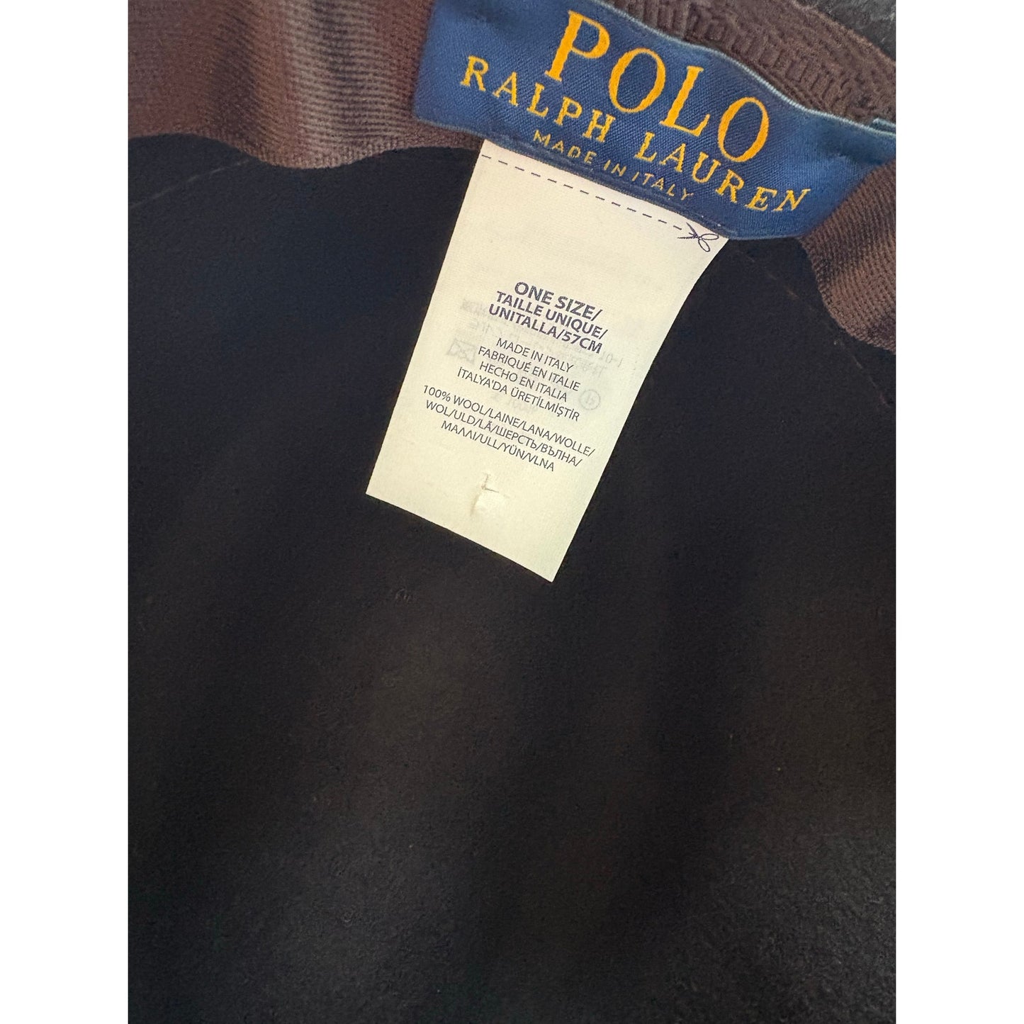 Polo Ralph Lauren men’s wool fedora hat brown embroidered logo