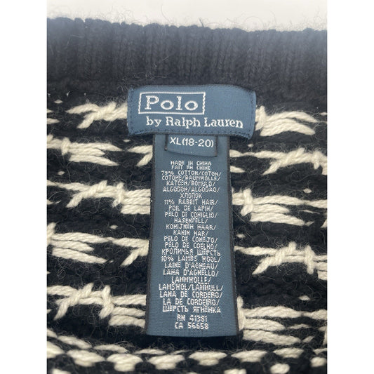 Polo Ralph Lauren Sweater knit XL 18 20 Youth Teen Boy Men Fair Isle Christmas