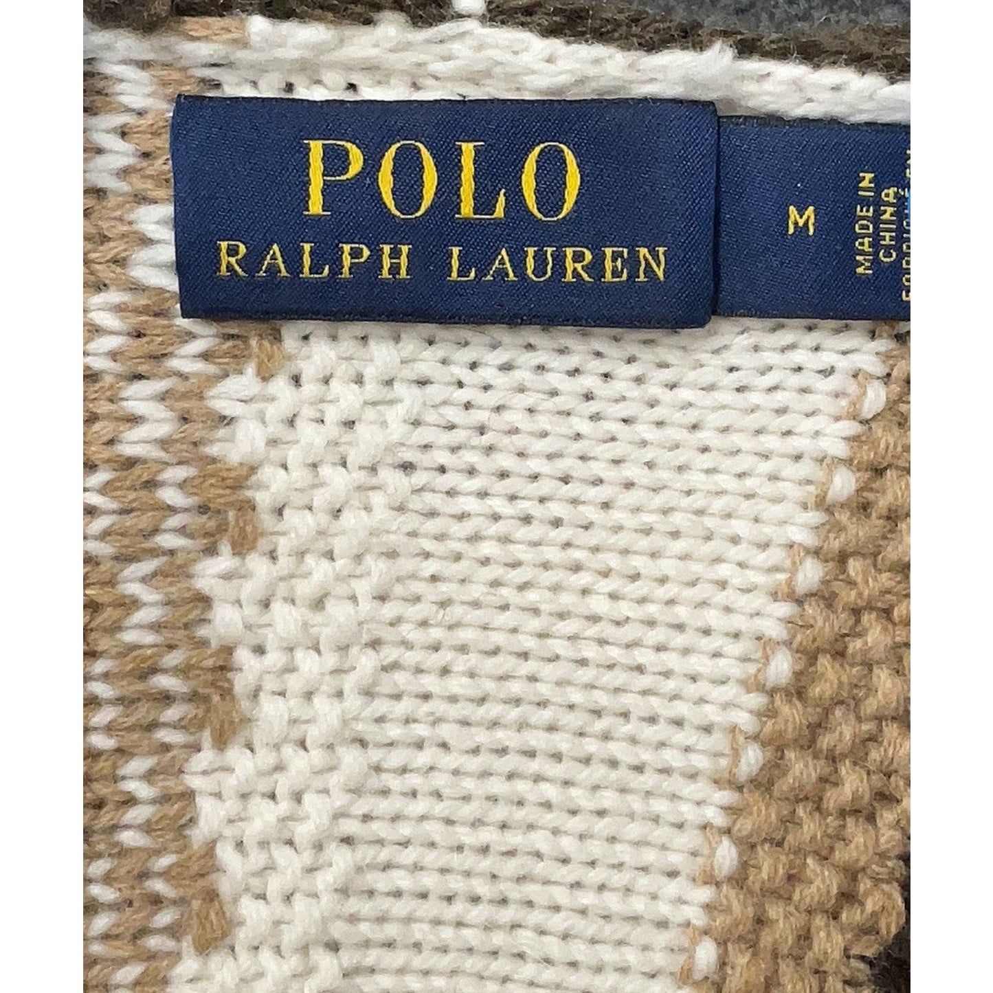 Polo Ralph Lauren Sweater Jumper Hooded Aztec Indian Wool Cashmere Baja M $698