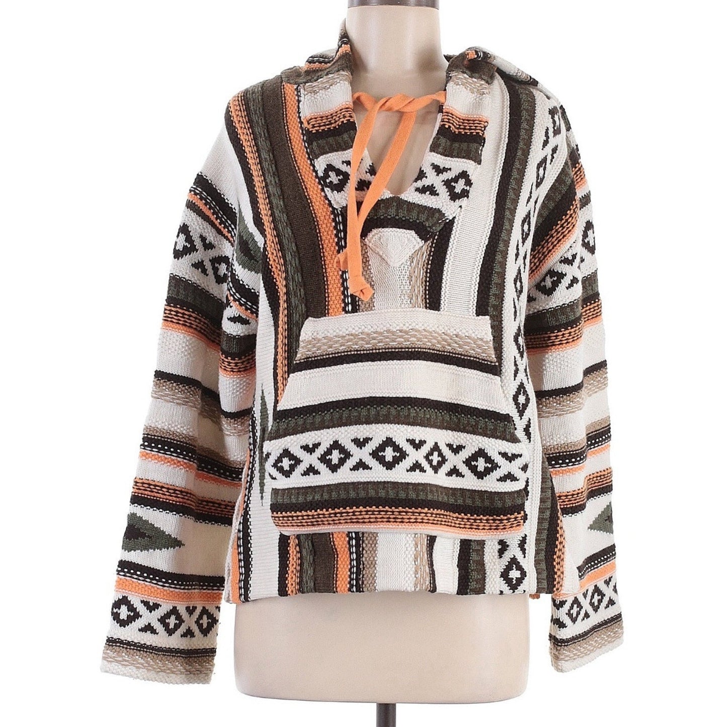 Polo Ralph Lauren Sweater Jumper Hooded Aztec Indian Wool Cashmere Baja M $698